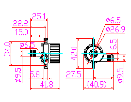 ZL25-07食品級無刷直流水泵平面圖